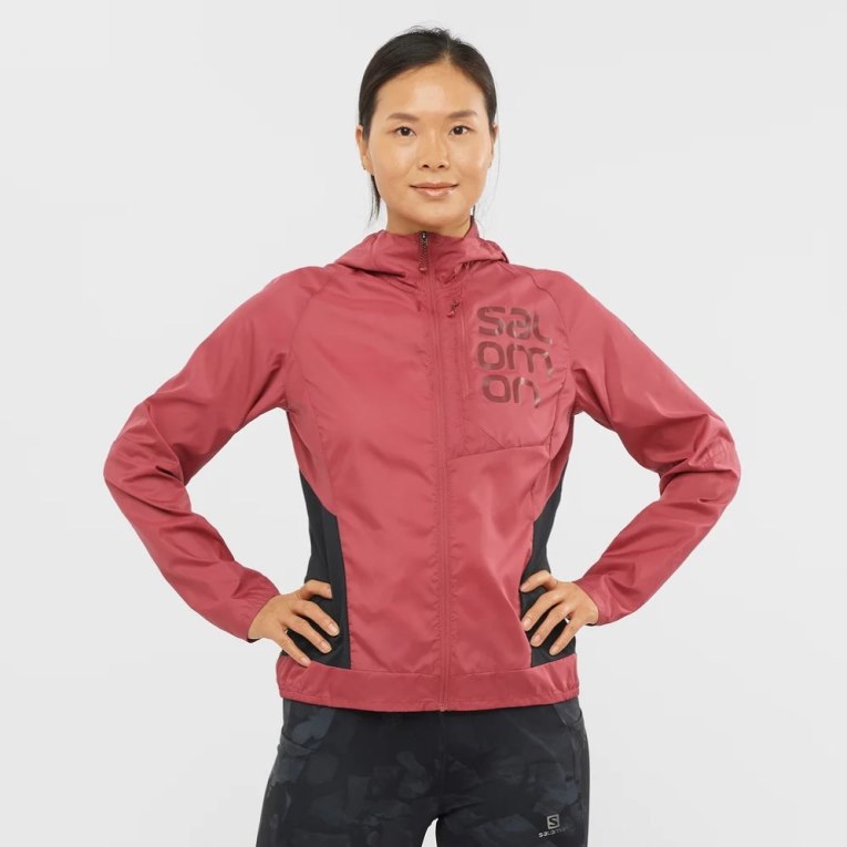 Salomon Bonatti Cross Wind Women\'s Shell Jackets Red | CA 87P90